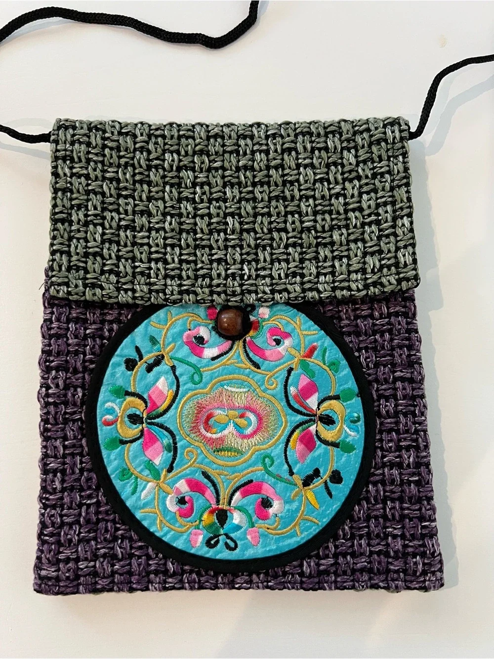 New Hand Made Embroidered Crossbody Bag from Hong Kong